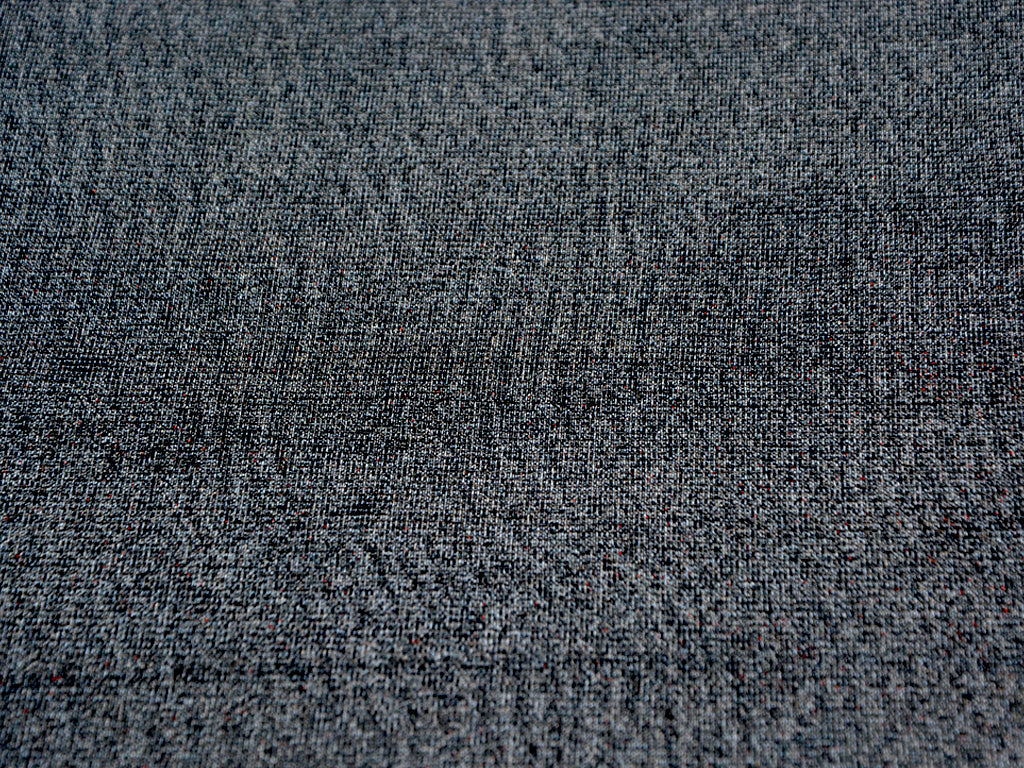 Jet Black & Silver Plain Metallic Shimmer Interlock Bonding Fabric