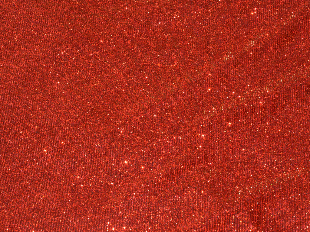 Red & Golden Plain Shimmer Interlock Bonding Fabric