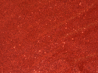 Red & Golden Plain Shimmer Interlock Bonding Fabric