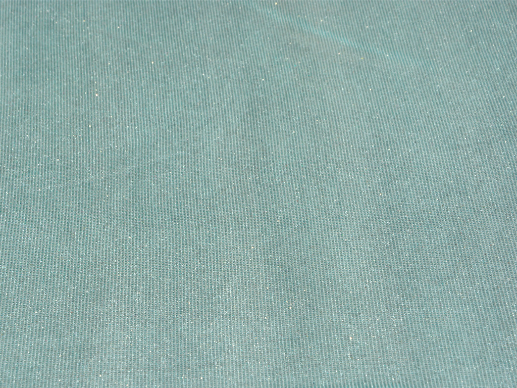 Light Turquoise Plain Shimmer Interlock Bonding Fabric