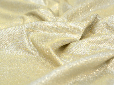 Precut of 0.3 Meter Light Golden Plain Metallic Shimmer  Interlock Bonding Fabric