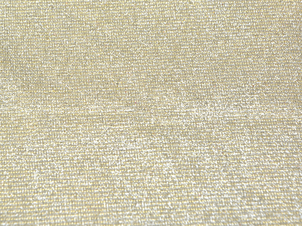 Light Golden Plain Metallic Shimmer  Interlock Bonding Fabric