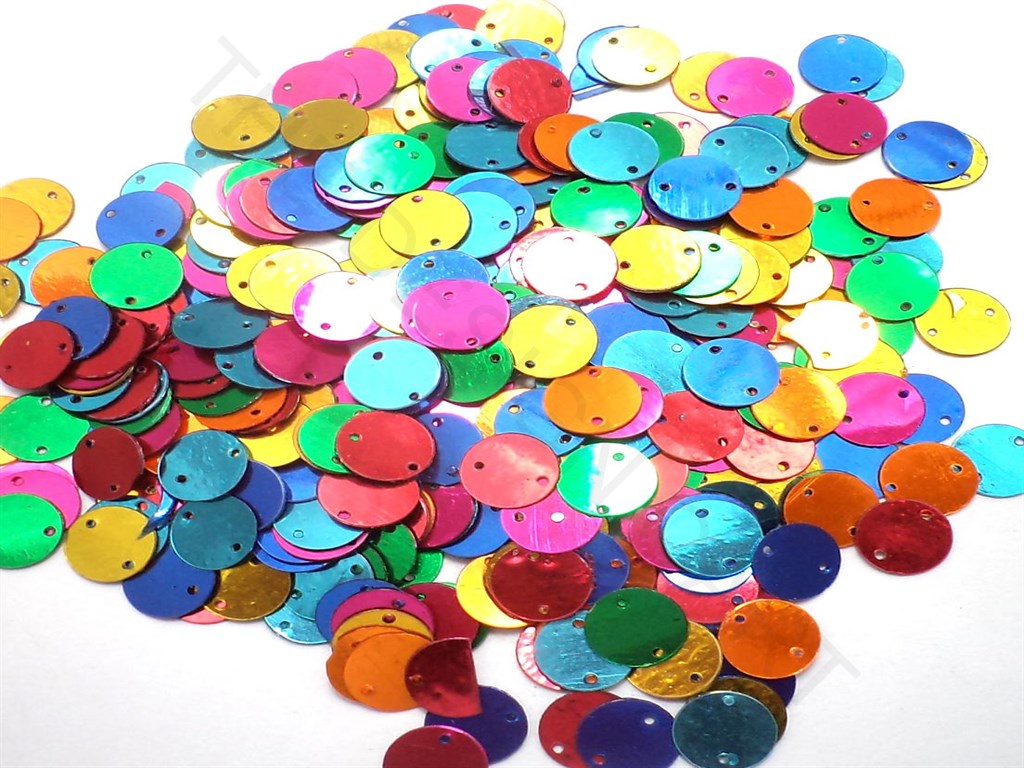 Multicolour Flat Round 2 Hole Sequins | The Design Cart (3765827502114)