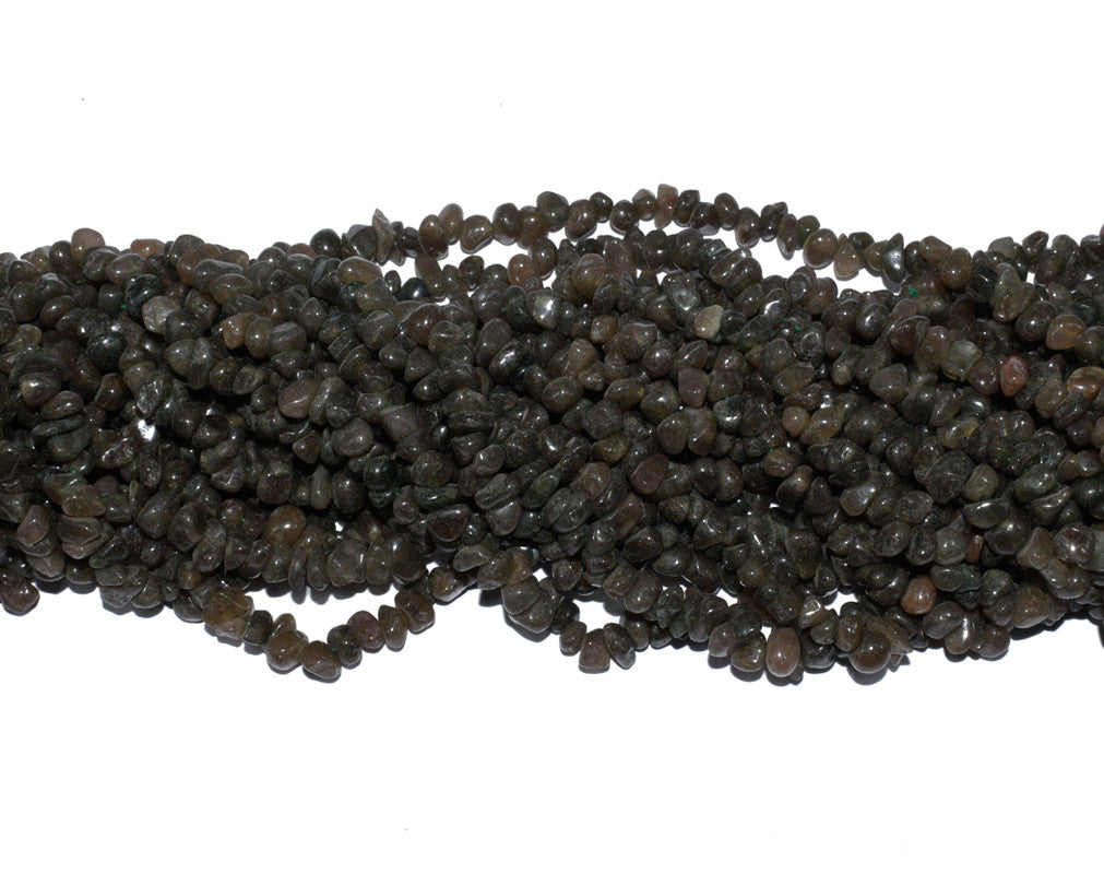 Dark Brown Pyrite Uncut Chips Semi-Precious Beads
