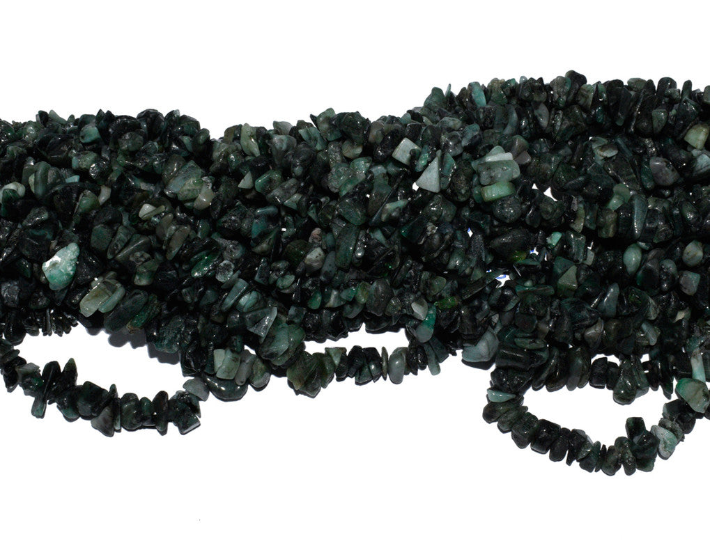 Emerald Green Uncut Chips Semi-Precious Beads