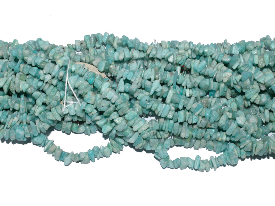 Blue Amazonite Uncut Chips Semi-Precious Beads