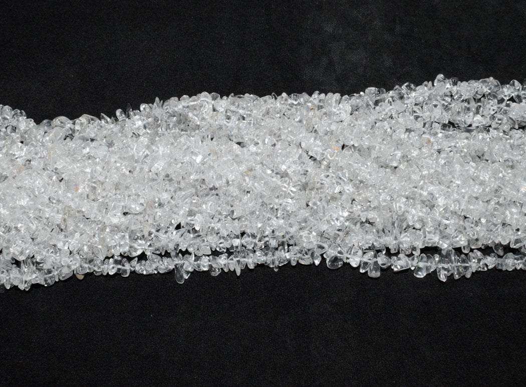 White Crystal Uncut Chips Semi-Precious Beads