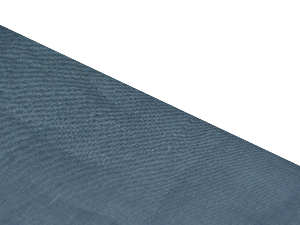 Steel Blue Pure Linen 60 Lea Fabric