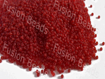 Transparent Maroon Round Rocailles Seed Beads