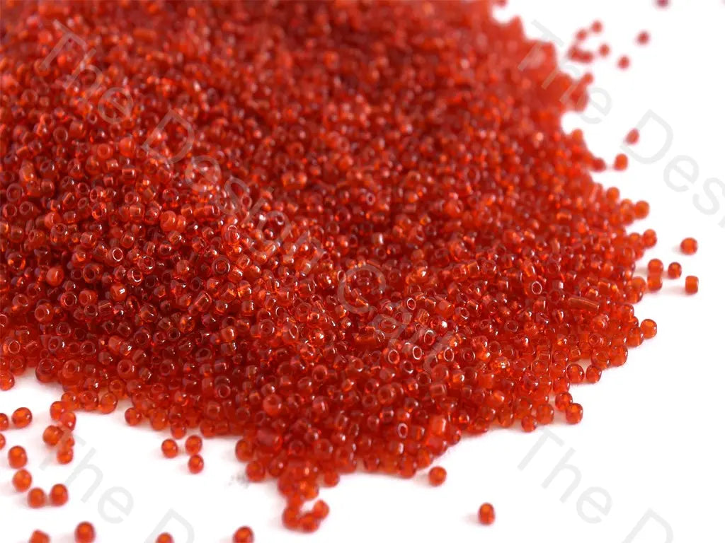 Transparent Red Round Rocailles Seed Beads (Wholesale)