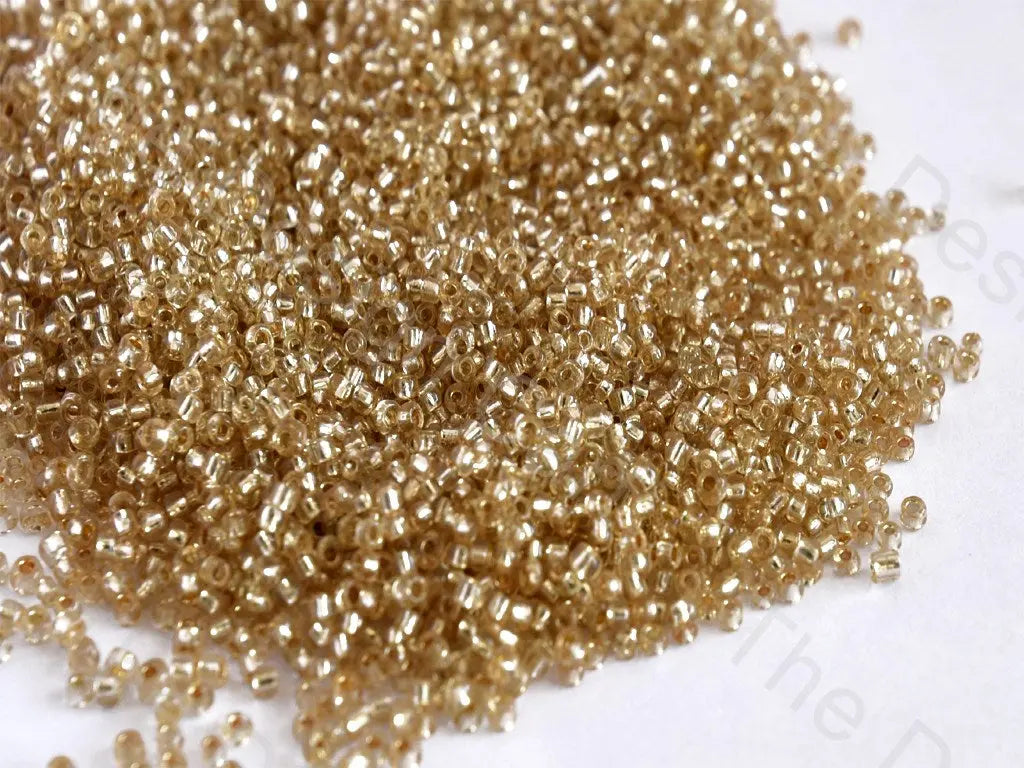 Transparent Silverline Golden Round Rocailles Seed Beads