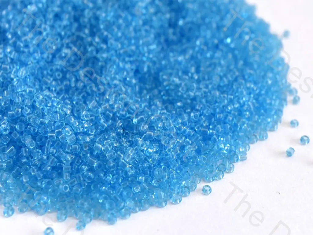 Transparent Turquoise Round Rocailles Seed Beads (Wholesale)