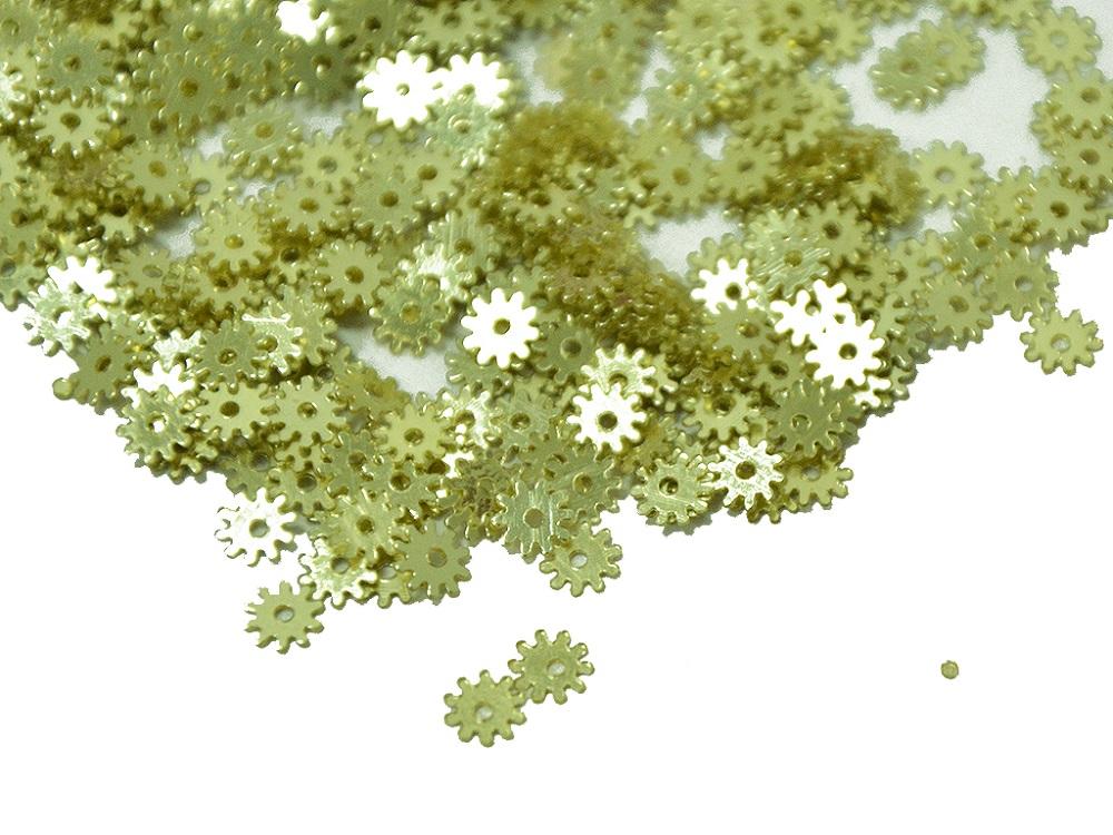 water-golden-circular-flower-plastic-sequins