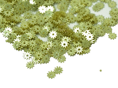 water-golden-circular-flower-plastic-sequins