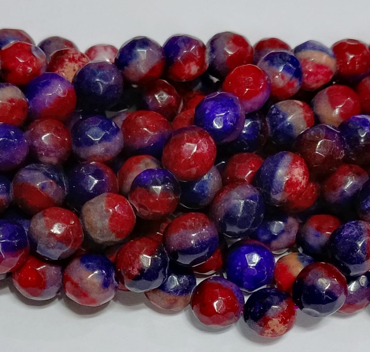 Multicolour 8 mm Rondelle Jade Quartz Stones