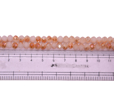 Peach Rosegold Double Tone Crystal Beads