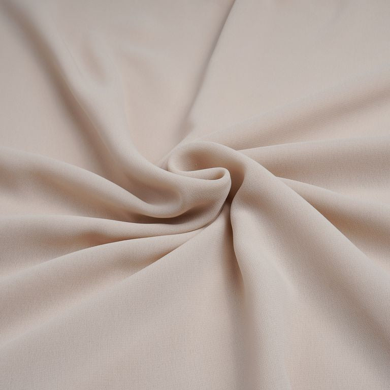 Earthy Brown Plain Faux Georgette Fabric