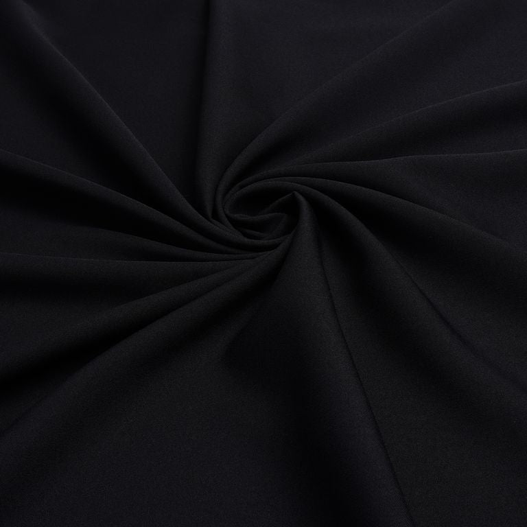 Black Plain American Crepe Fabric