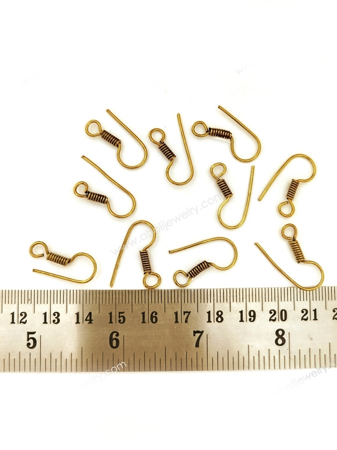 Antique Golden Earrings Hooks German Silver Earwire 12 X 10 Mm