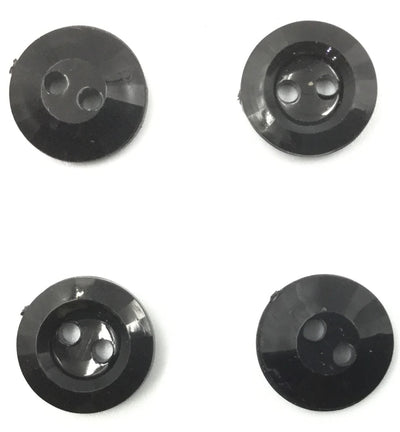 Black Round Two Hole Acrylic Button (Wholesale)