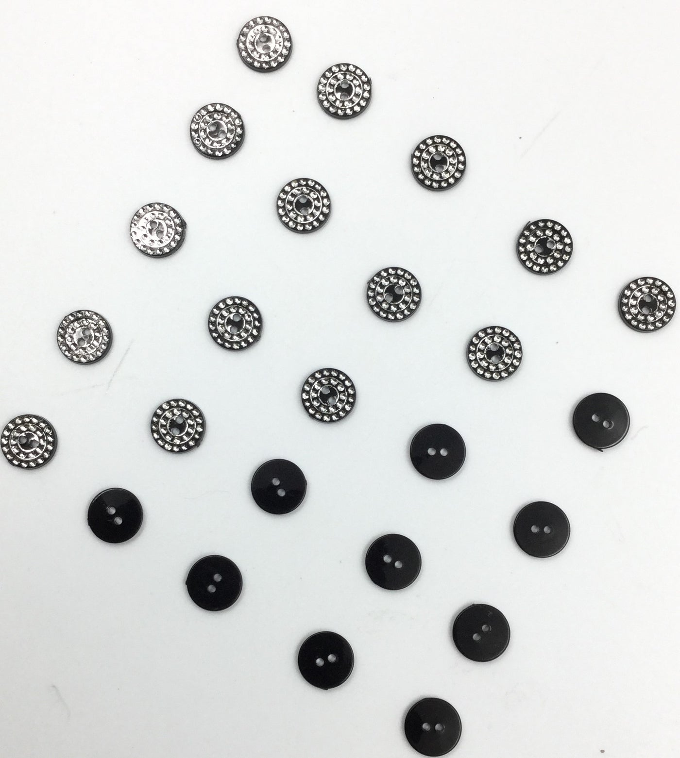 Black & White Stone Plastic Buttons