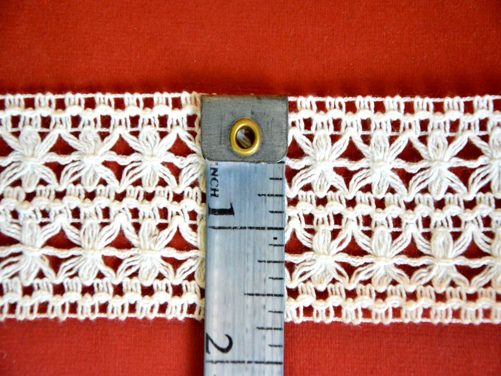 White Dyeable Pattern 90 Cotton Crochet Lace