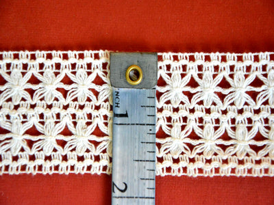 White Dyeable Pattern 90 Cotton Crochet Lace