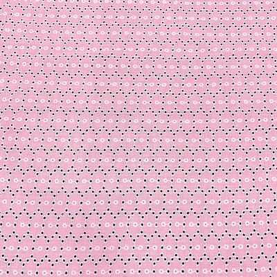 Baby Pink Geometric Embroidered Cotton Heavy Hakoba Fabric (Wholesale)