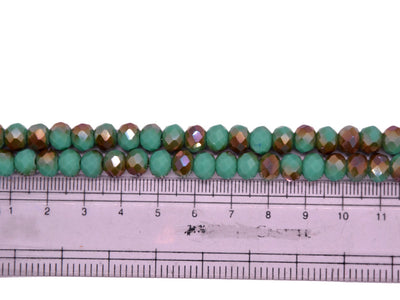 Teal Green Double Tone Crystal Beads