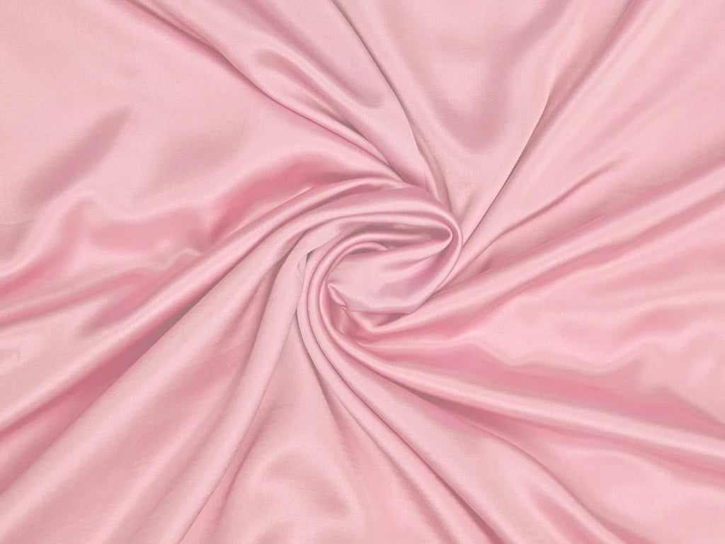 Baby Pink Plain Dyed Modal Satin Fabric (Wholesale)