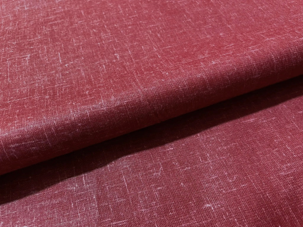 Maroon Plain Cotton Linen Fabric