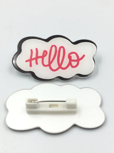 White Designer Brooch