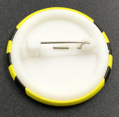 White & Yellow Round Badge