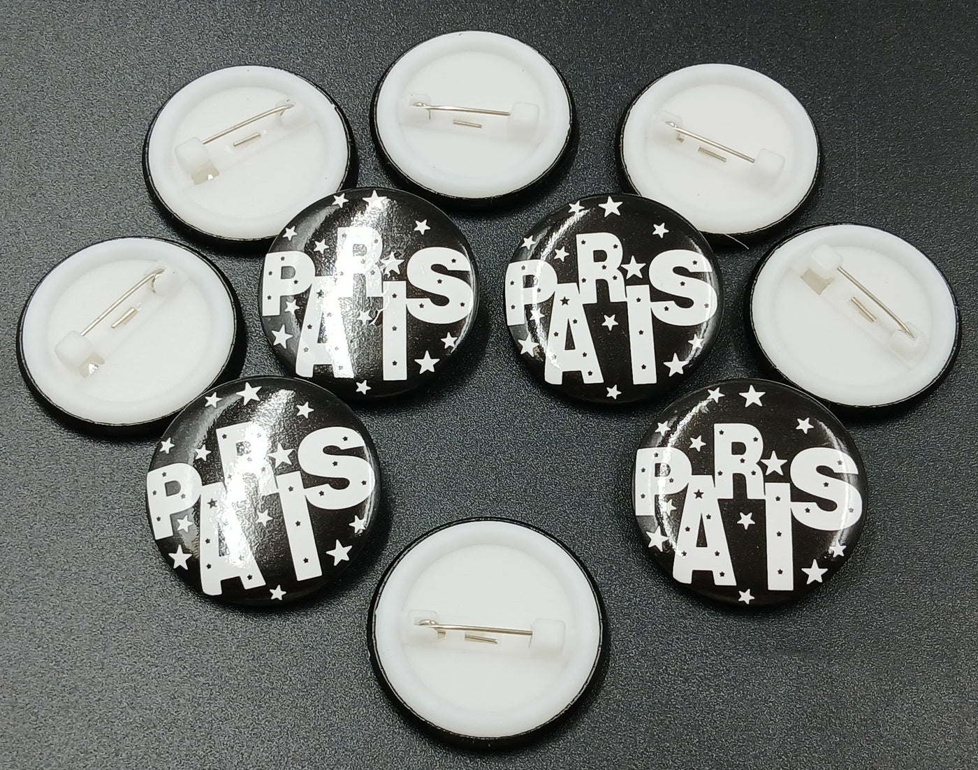 Black And White Round Badge