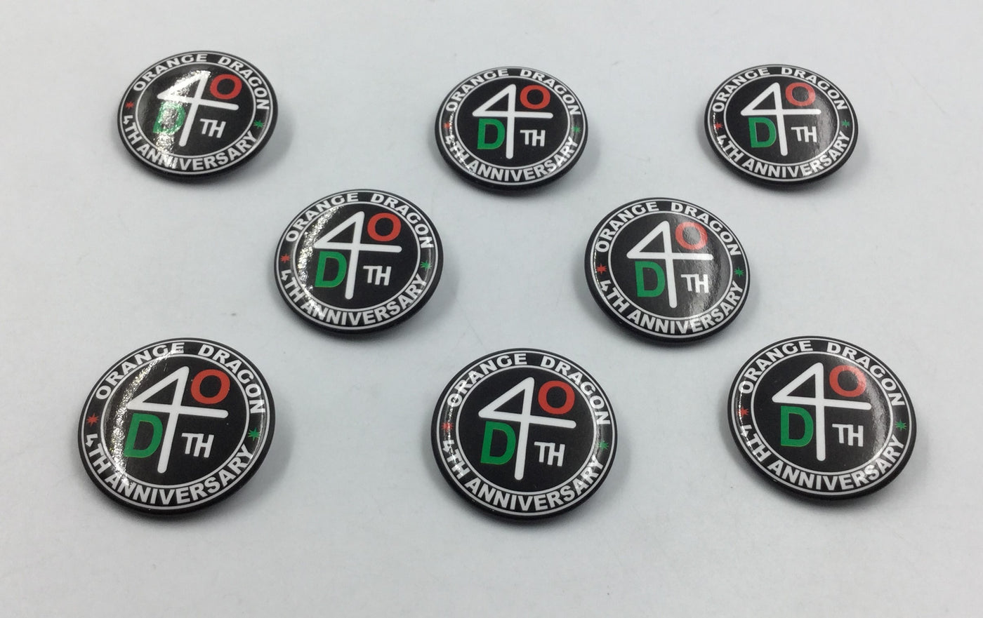 Black Round Glossy Badge