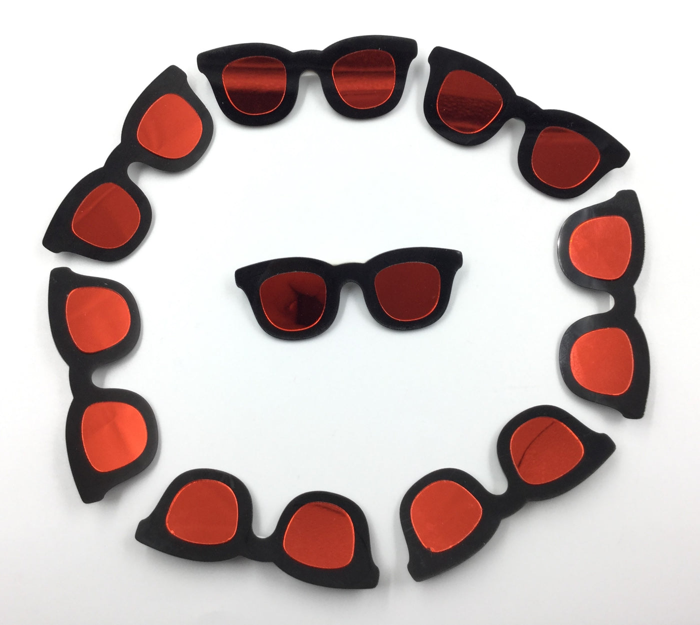 Black & Red Sunglass Badge