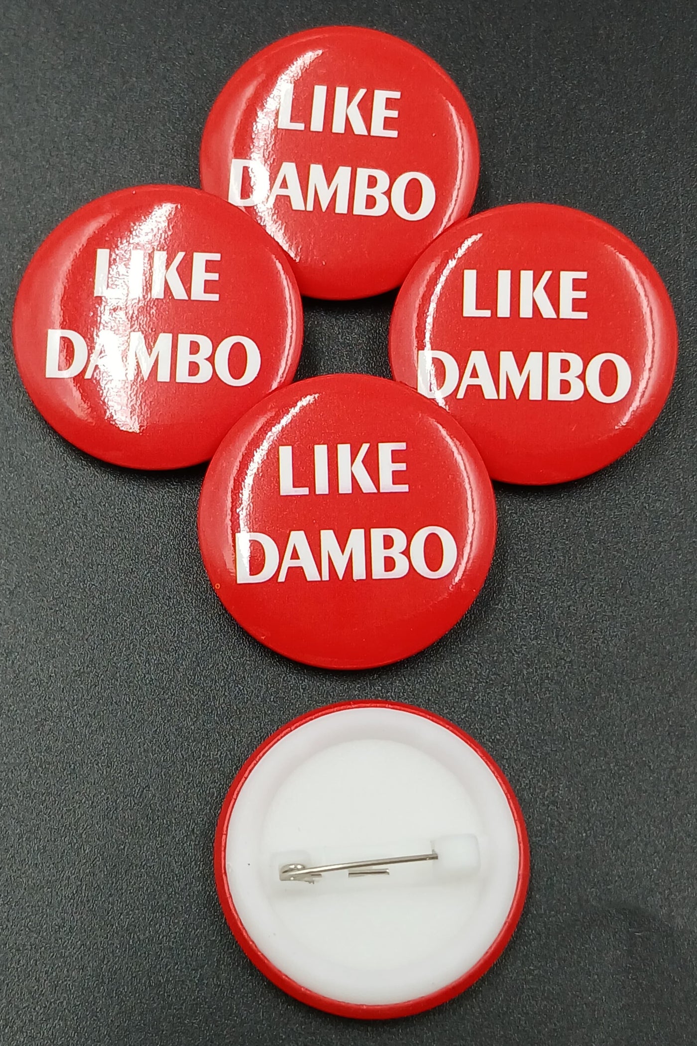 Red & White Round Badge