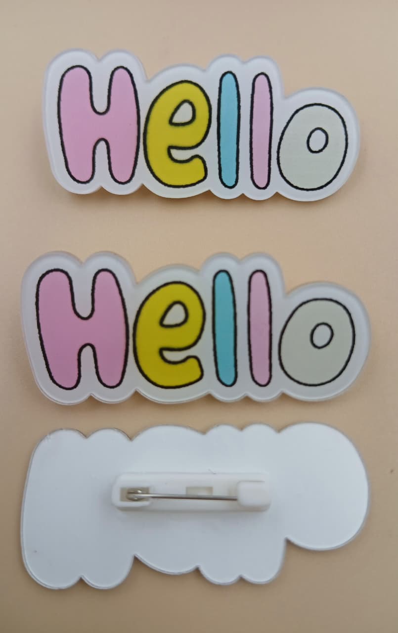 White & Multi Colour  Designer Brooch