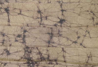 DEEP BEIGE BLACK  HAND-BATIK PRINTED COTTON FABRIC