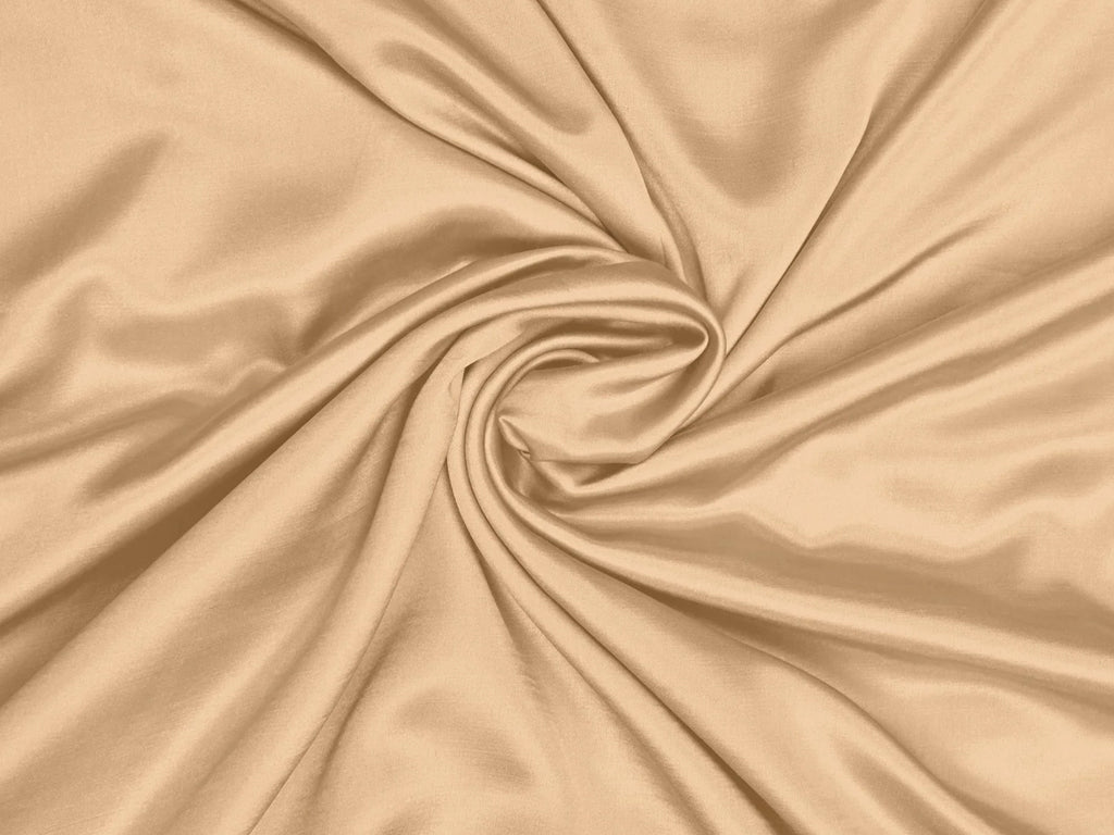 Beige Plain Dyed Modal Satin Fabric (Wholesale)