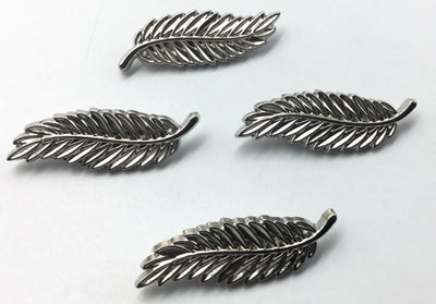 Silver Leaf Nickle Brooch