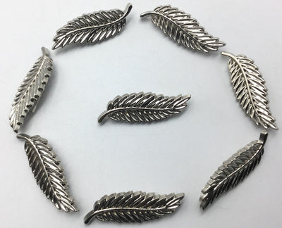 Silver Leaf Nickle Brooch