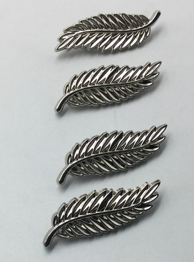 Silver Leaf Nickle Brooch