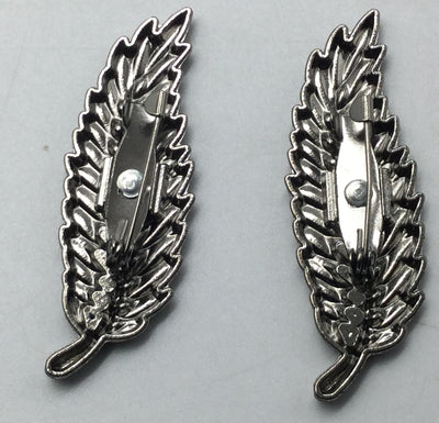 Black Leaf Nickle Brooch