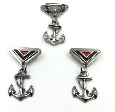 Silver & Black Nickel Hanging Cufflinks