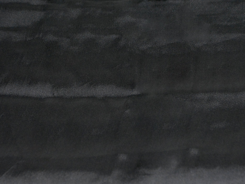 Precut Of 1 Meters Of Black Plain Glossy Satin Fabric