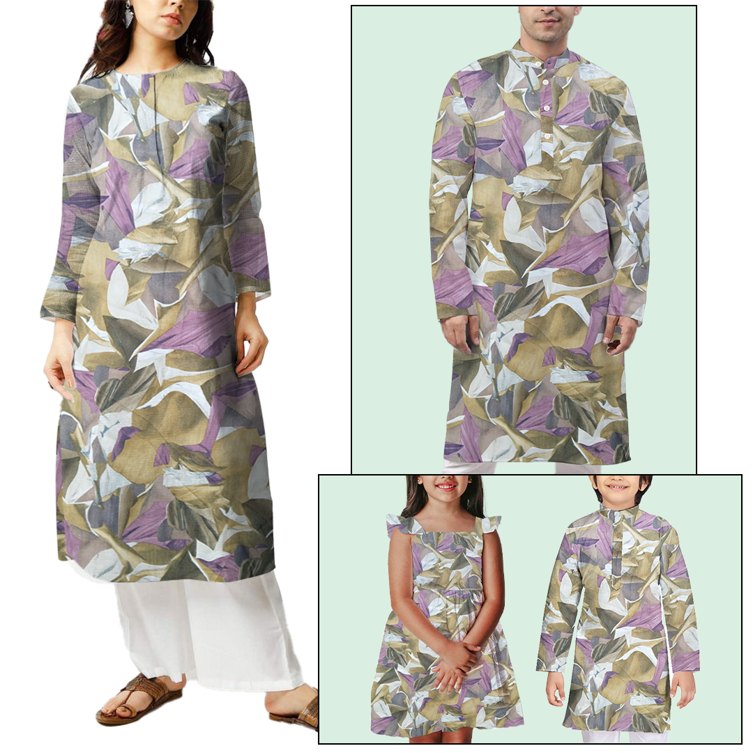 Multicolor Abstract Printed Georgette Fabric