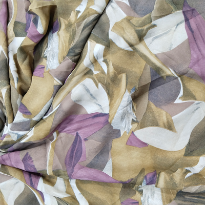 Multicolor Abstract Printed Georgette Fabric