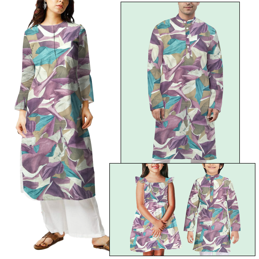 Multicolor Abstract Printed Georgette Fabric (Wholesale)