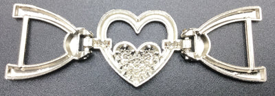 Silver Heart Nickle Buckle